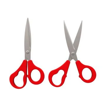 Scissors shut and outstretch Stock Illustration