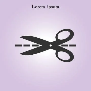 Scissors sign symbol. Stock Illustration