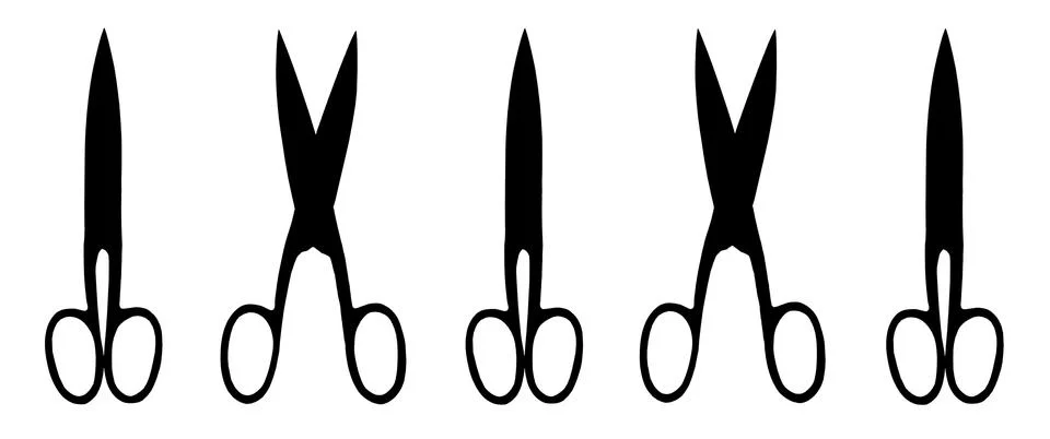 Scissors Silhouette Stock Illustration