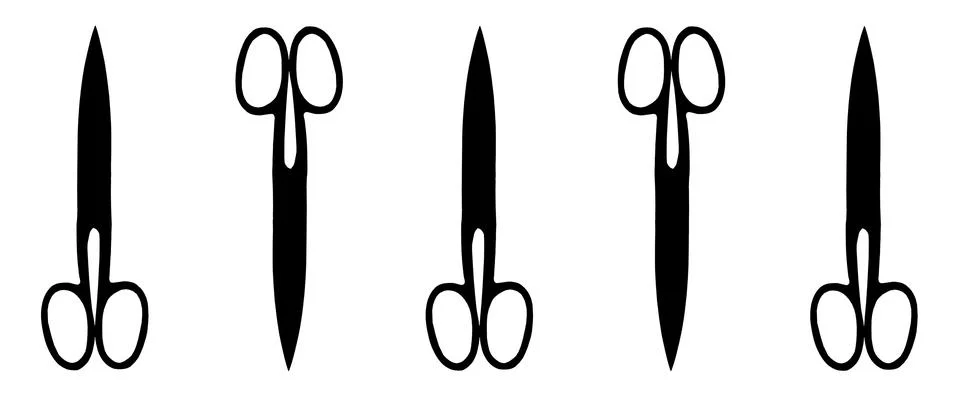 Scissors Silhouette Stock Illustration