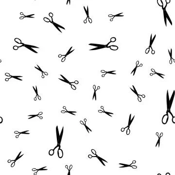 Scissors silhouette Seamless Pattern Background. Vector Illustration イラスト素材