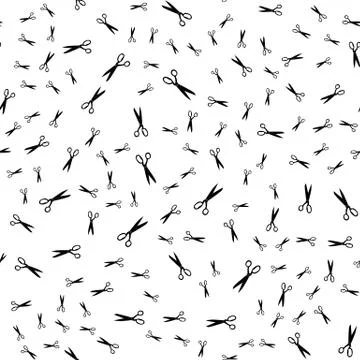 Scissors silhouette Seamless Pattern Background.  Illustration Illustrazione stock