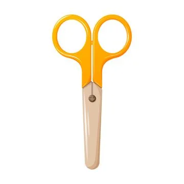 Scissors, stationery tool for cutting paper and thin materials, vector Stock Illustration