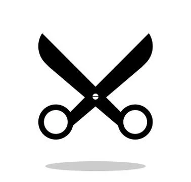 Scissors symbol. Isolated on white background Stock Illustration