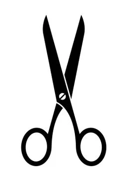 Scissors symbol isolated on white background Illustrazione stock
