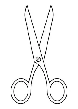 Scissors symbol isolated on white background Stock Illustration