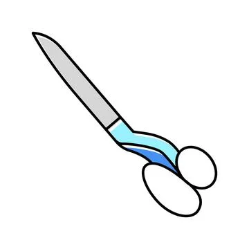 Scissors tool color icon vector illustration Stock Illustration