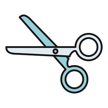 Scissors tool for cutting school office supplies Stock Illustration