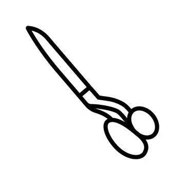 Scissors tool line icon vector illustration Illustrazione stock