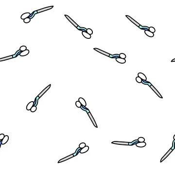 Scissors tool vector seamless pattern イラスト素材