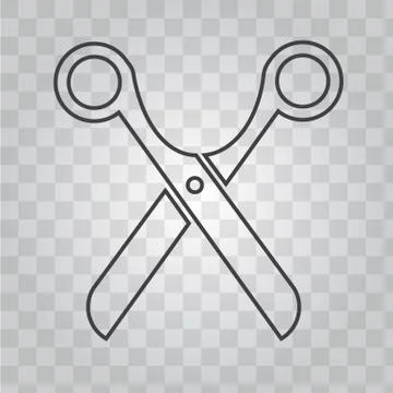 Scissors vector icon for barber shop symbol. Modern line or outline style. Solid Stock Illustration