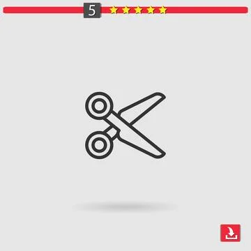 Scissors vector icon Stock Illustration