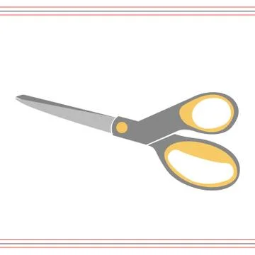 Scissors vector icon isolated on white background, Scissors logo concept Stock Illustration