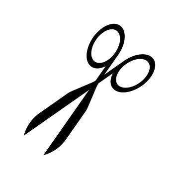 Scissors vector icon isolated on white background Stock Illustration