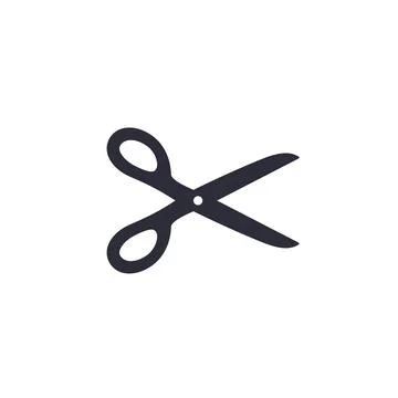 Scissors vector icon on white Stock-Illustration