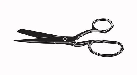 Scissors vector illustration. Illustrazione stock