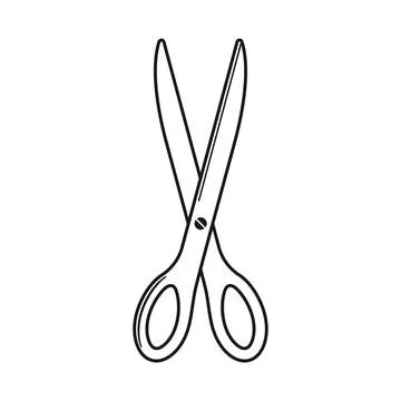 Scissors Vector Outline Stock Illustration
