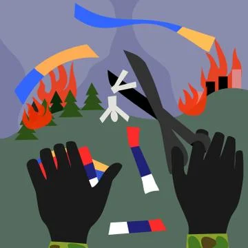 Scissors-war Illustrazione stock