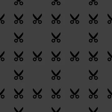 Scissors web icon. flat design. Seamless pattern. Stockillustratie