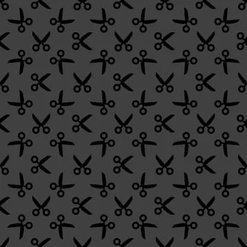 Scissors web icon. flat design. Seamless pattern. イラスト素材