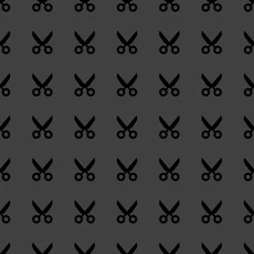 Scissors web icon. flat design. Seamless pattern. イラスト素材