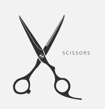 Scissors on a white background Stock Illustration