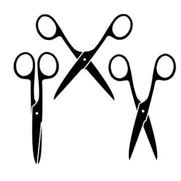 Scissors on a white background Stock Illustration