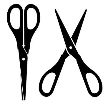 Scissors on a white background Stock Illustration