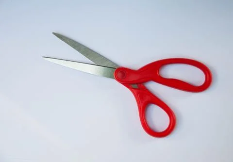 Scissors on white background Stock Photos
