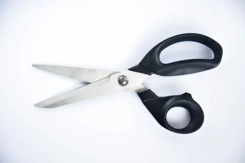 Scissors on white background Stock Photos