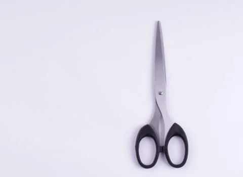Scissors on a white background Stockfoto's