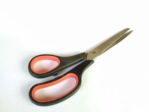 Scissors on white background Stock Photos