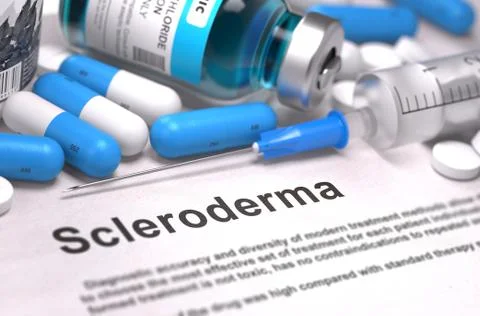 Scleroderma Diagnosis. Medical Concept. Composition of Medicaments イラスト素材