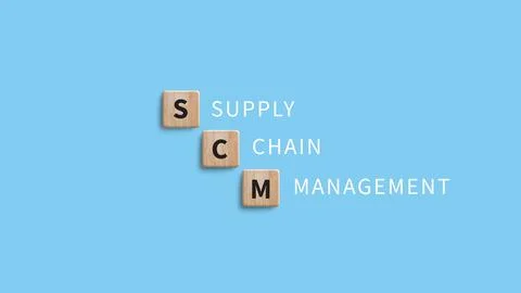 SCM concept, Supply Chain Management, Logistic and transport, Communication.. Stock Illustration