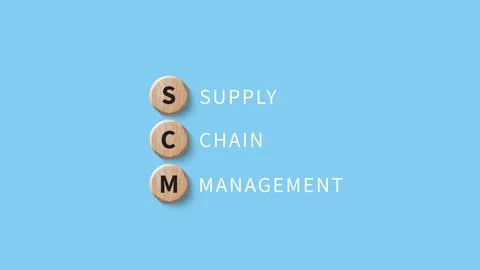 SCM concept, Supply Chain Management, Logistic and transport, Communication.. Stock Illustration