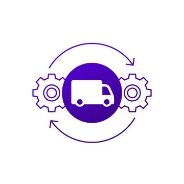 SCM vector icon, Supply chain management Stock Illustration