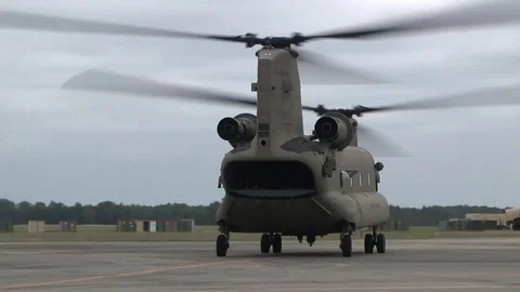 SCNG CH-47 arrive to support Hurricane Matthew response effort - 2016 Video stock 91612565