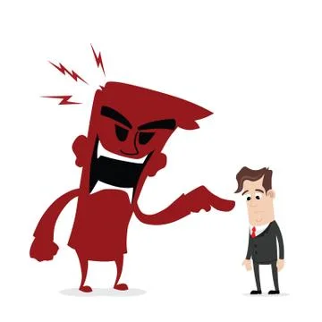 Scolded by boss Stock Illustration