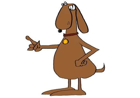 Scolding canine Stock Illustration