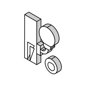 Sconce installation isometric icon vector illustration Stock Illustration
