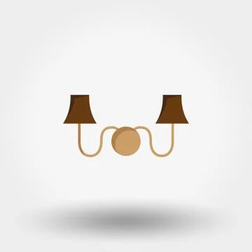 Sconce. Wall Light. Icon. Vector. Flat. Stock Illustration