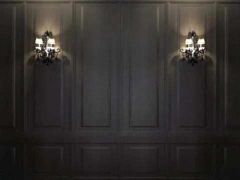 Sconces on wall Stock Illustration