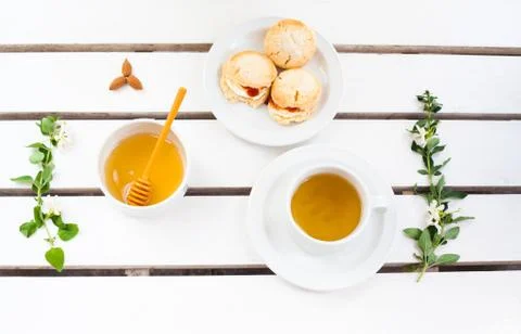 Scones and tea Stock Photos