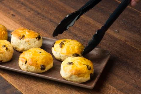 Scones with backgrounds Stock Photos