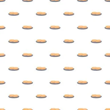 Scones pattern repeating design for baking background Stock Illustration
