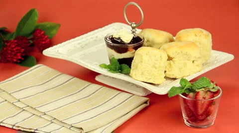 Scones On Tray Stock Footage 882819