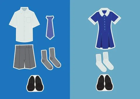Scool Uniforms Stock Illustration