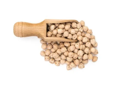 Scoop with chickpeas Stock Photos