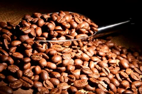 Scoop with coffee Stock-Fotos