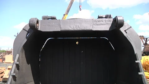 Scoop of excavator Stock Footage 132698530